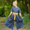 La combi India manches courtes en jean léger bleu - Quintessence