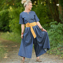 La combi India manches courtes en jean léger bleu - Quintessence