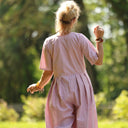 La combi India manches courtes en vichy rose boisé - Quintessence