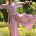 La combi India manches courtes en vichy rose boisé - Quintessence