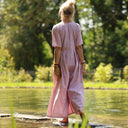 La combi India manches courtes en vichy rose boisé - Quintessence