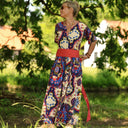 La combi India manches courtes en viscose Palazzo nomade - Quintessence