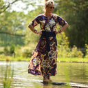 La combi India manches courtes en viscose Palazzo nomade - Quintessence
