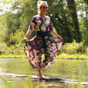 La combi India manches courtes en viscose Palazzo nomade - Quintessence
