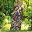 La combi India manches courtes en viscose Palazzo nomade - Quintessence