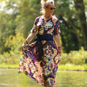 La combi India manches courtes en viscose Palazzo nomade - Quintessence