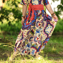 La combi India manches courtes en viscose Palazzo nomade - Quintessence