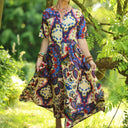 La combi India manches courtes en viscose Palazzo nomade - Quintessence