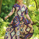La combi India manches courtes en viscose Palazzo nomade - Quintessence