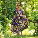La combi India manches courtes en viscose Palazzo nomade - Quintessence