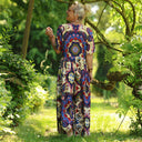 La combi India manches courtes en viscose Palazzo nomade - Quintessence