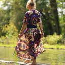 La combi India manches courtes en viscose Palazzo nomade - Quintessence