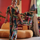 La combi India manches courtes en viscose Tropique - Quintessence
