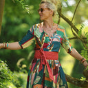 La combi India manches courtes en viscose Tropique - Quintessence