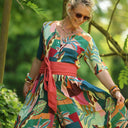 La combi India manches courtes en viscose Tropique - Quintessence