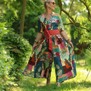 La combi India manches courtes en viscose Tropique - Quintessence