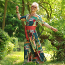 La combi India manches courtes en viscose Tropique - Quintessence