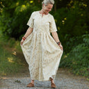 La combi India manches courtes en viscose/lin et sequins Nymphe - Quintessence