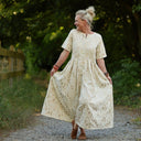 La combi India manches courtes en viscose/lin et sequins Nymphe - Quintessence