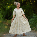 La combi India manches courtes en viscose/lin et sequins Nymphe - Quintessence