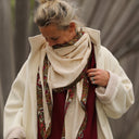 Le foulard Calista ivoire brodé/Ila - Quintessence