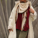 Le foulard Calista ivoire brodé/Ila - Quintessence