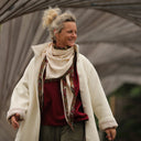 Le foulard Calista ivoire brodé/Ila - Quintessence