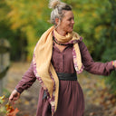 Le foulard Calista Jaune paille/Prunelle - Quintessence