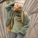 Le foulard Calista Kaki plumetis/Tara | Quintessence