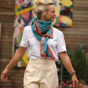 Le foulard Calista turquoise/Rani - Quintessence