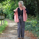 Le Pantalon Cocoon Louis — flanelle douce à carreaux noir ficelle - Quintessence