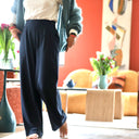 Le Pantalon Cocoon Louis — jersey bleu marine - Quintessence