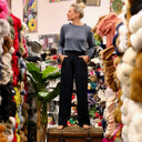 Le Pantalon Cocoon Louis — jersey bleu marine - Quintessence