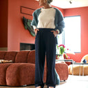 Le Pantalon Cocoon Louis — jersey bleu marine - Quintessence