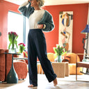 Le Pantalon Cocoon Louis — jersey bleu marine - Quintessence