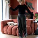 Le Pantalon Cocoon Louis — jersey gris chiné - Quintessence