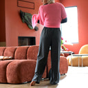 Le Pantalon Cocoon Louis — jersey gris chiné - Quintessence