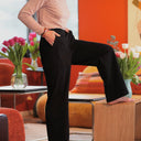 Le Pantalon Cocoon Louis — piqué de coton noir - Quintessence