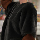 Le Poncho Douillet Pétronille - Fourrure cendrée - Quintessence