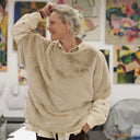 Le Poncho Douillet Pétronille - Fourrure ficelle - Quintessence