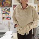 Le Poncho Douillet Pétronille - Fourrure ficelle - Quintessence