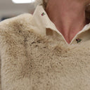 Le Poncho Douillet Pétronille - Fourrure ficelle - Quintessence