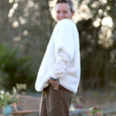 Le Poncho Douillet Pétronille - Fourrure ivoire - Quintessence