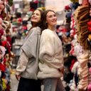 Le Poncho Douillet Pétronille - Fourrure ivoire - Quintessence