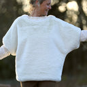 Le Poncho Douillet Pétronille - Fourrure ivoire - Quintessence