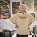 Le Poncho Douillet Pétronille - fourrure miel - Quintessence