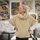 Le Poncho Douillet Pétronille - fourrure miel - Quintessence