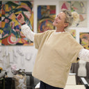 Le Poncho Douillet Pétronille - fourrure miel - Quintessence