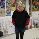 Le Poncho Douillet Pétronille - Sherpa noir - Quintessence