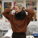 Le snood Douillet Nilo - Fourrure cendrée - hauteur 20cm - Quintessence